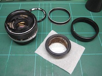 レンズ清掃・オリンパスOM-SYSTEM 50mm,F1.4